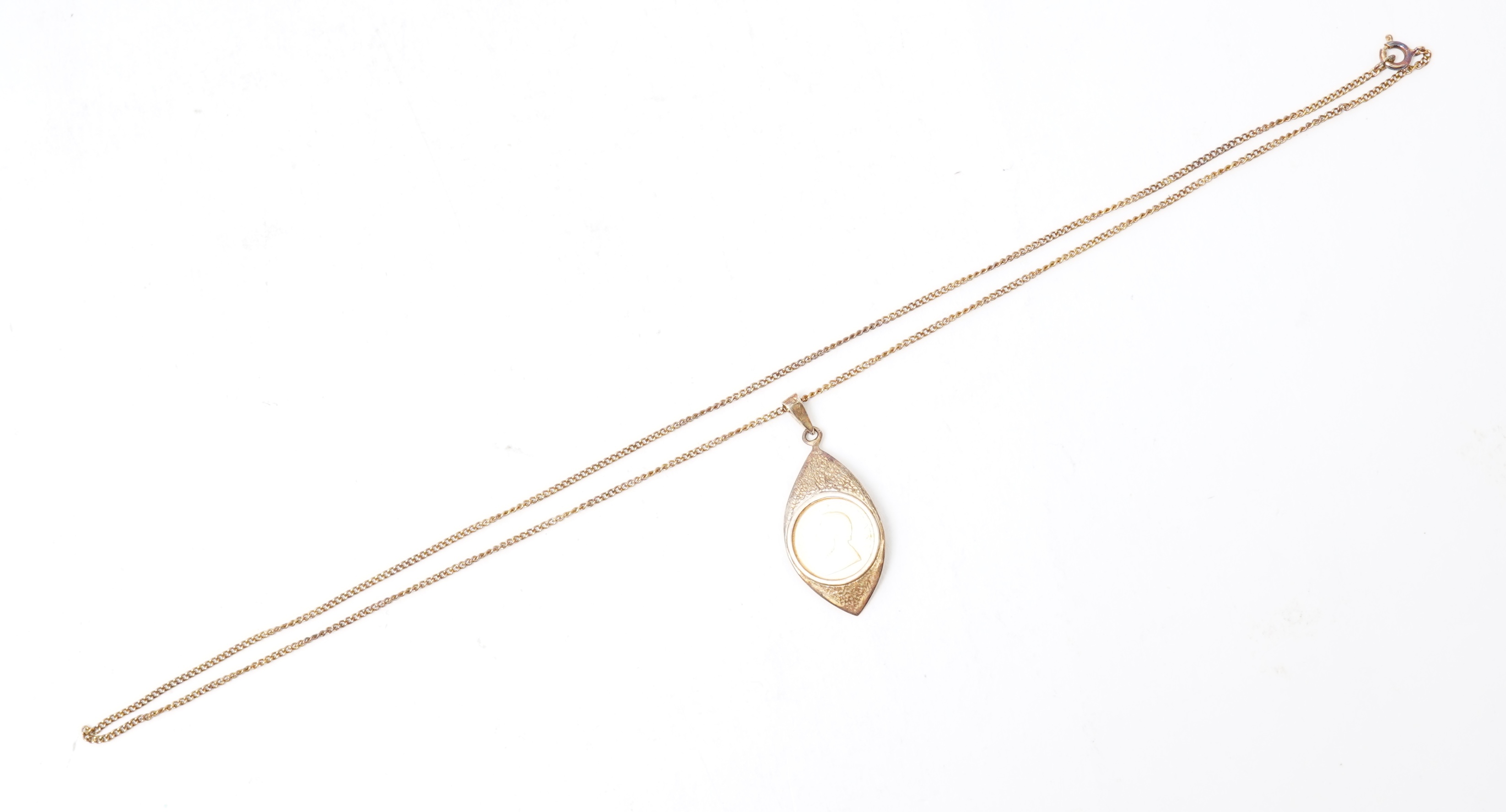 A gold 1/10 Krugerrand coin necklace, circa 1988 and later